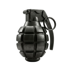 Isolated Black Hand Grenade Military Weapon Transparent Background