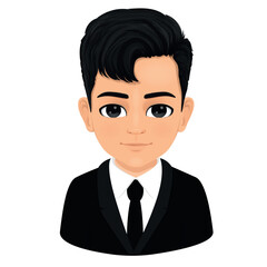 Portrait of young male student in suit