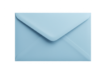 Isolated Blue Envelope Letter Communication Message with Transparent BG