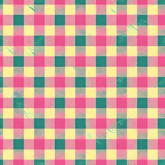 Fototapeta premium Folk-Inspired Gingham Pattern with Seamless Repeat