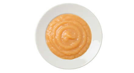Isolated Transparent Background of Applesauce Sauce Food Apple Puree Dish