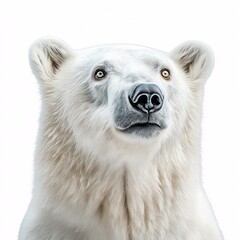 Fototapeta premium Polar Bear in Wild Arctic Habitat. Wildlife Conservation Photography and Animal Portraits