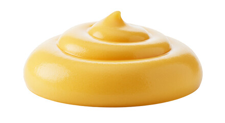 Isolated Delicious Yellow Mustard Sauce Transparent Background Portion