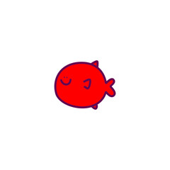 Obraz premium Fish cartoon design vector illustration