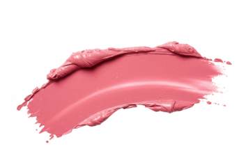 Isolated Transparent Background Of Pink Cosmetics Smear Texture Gloss