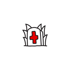 Gravestone icon design vector illustration
