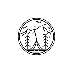 Camping logo design vector illustration