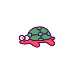 Turtle cartoon design vector illustration