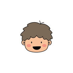 Cartoon boy face design vector illustration