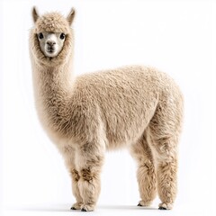 Obraz premium Adorable Alpaca. A Cute and Fluffy Peruvian Farm Animal with Soft Wool
