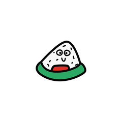 Onigiri food icon design vector illustration
