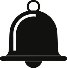 Alert Bell Icon Silhouette Vector Illustration 
