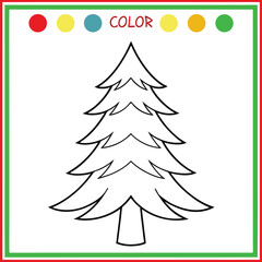 graphics-coloring-page-with-outline-of-christmas-t.eps