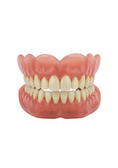 Obraz premium Realistic Denture on Transparent Background for Dental Healthcare