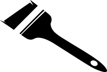 Paintbrush Silhouette Vector Illustration 