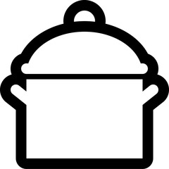 Simple flat essentials icon with minimalistic outline design for clean and modern interface applications.