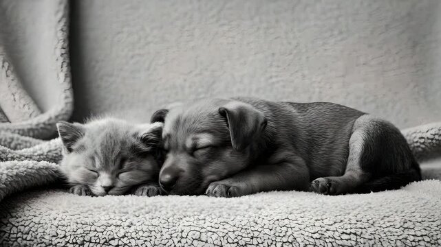 Sleeping Puppies on Carpet