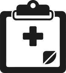 Therapy Clipboard Silhouette Vector Illustration 