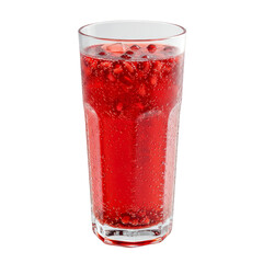 Isolated Pomegranate Juice Glass Red Beverage in Transparent Background