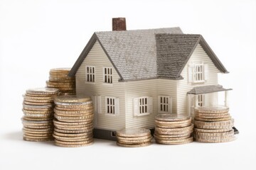 House with Coin Stacks