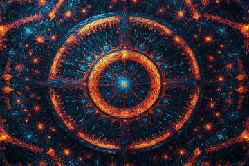 Psychedelic geometric abstract background