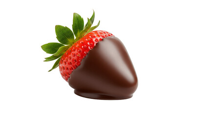 Isolated Transparent Background of Chocolate Dipped Strawberry Treat