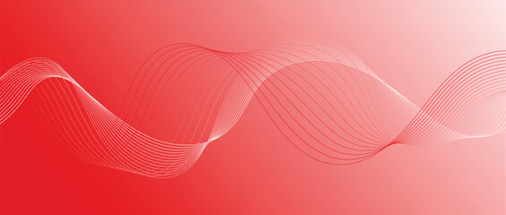 Abstract wave lines in color gradient on minimalist background. Futuristic and dynamic look, perfect for tech, digital, and modern design projects.