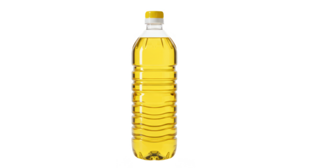 Isolated Transparent Bottle Of Cooking Oil For Cooking Ingredient Background