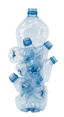 Isolated Transparent Plastic Bottle Recycle Concept Trash Heap Pollution