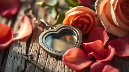 3D Heart with Details and Velvet Background

