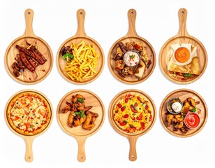 collection of tasty, junk and delicious food