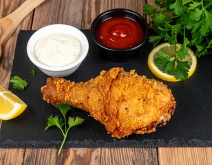 Crispy fried chicken wings