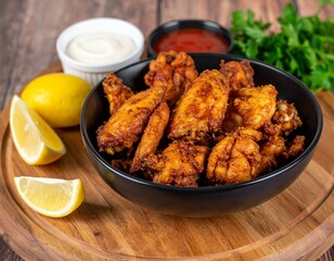 Crispy fried chicken wings