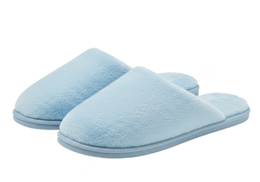 PNG Isolated Blue Slippers A Pair Of Comfort Indoor Footwear