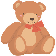 Teddy Bear Illustration. Cute teddy bear vector drawing. Set of cute Teddy Bears. Various funny characters. Valentines day, love, romance, toy, gift concept. Cartoon style.