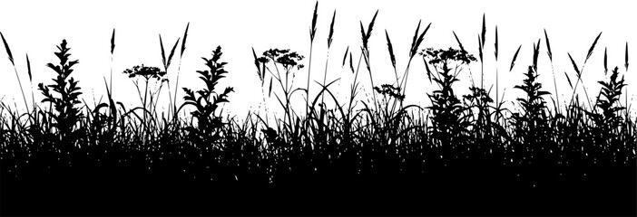Grass silhouette,Grass simple flat vector
