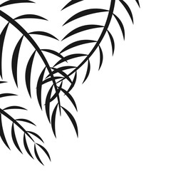 Silhouette Palm Corner