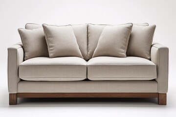 Fototapeta premium Modern Minimalist Sofa. Stylish Living Room Furniture with Comfort & Aesthetic Appeal