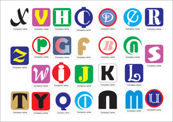 vector illustration of a colorful alphabet