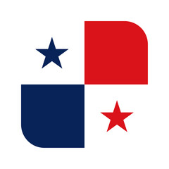 Panama flag rounded square icon