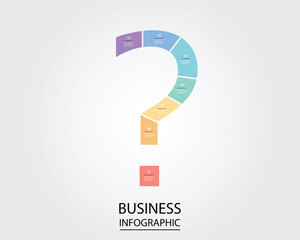Business Infographic modern design template for banners and infographics for 7 question mark step