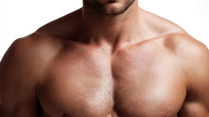 A man with a shaved chest and a hairy back