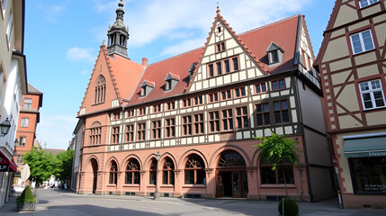 Obraz premium Rathaus der Stadt Recklinghausen in Nordrhein-Westfalen