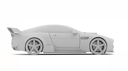 3d render of a modern car
