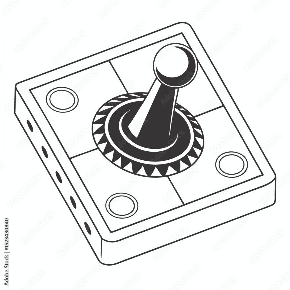 Poster professional isometric joystick design element transparent background