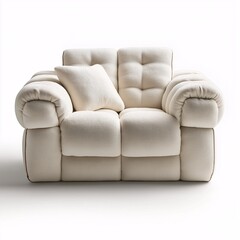 Modern White Armchair and Sofa Set. Stylish and Comfortable Home Decor for Contemporary Living Room Spaces