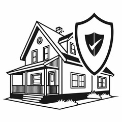 House home security protection safe secure homeowner insurance safety shield