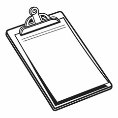 Professional clipboard illustration isolated on white background ready for design projects