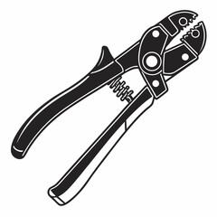 Professional high-quality isolated wire crimper tool graphic on white background