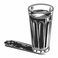 Tall glass of dark liquid refreshing drink beverage